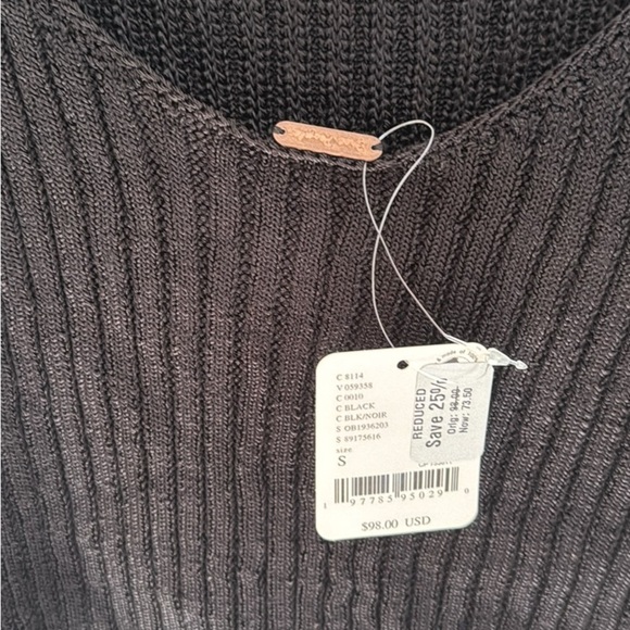 Free People Black Ribbed Backless Bodysuit - Picture 4 of 8